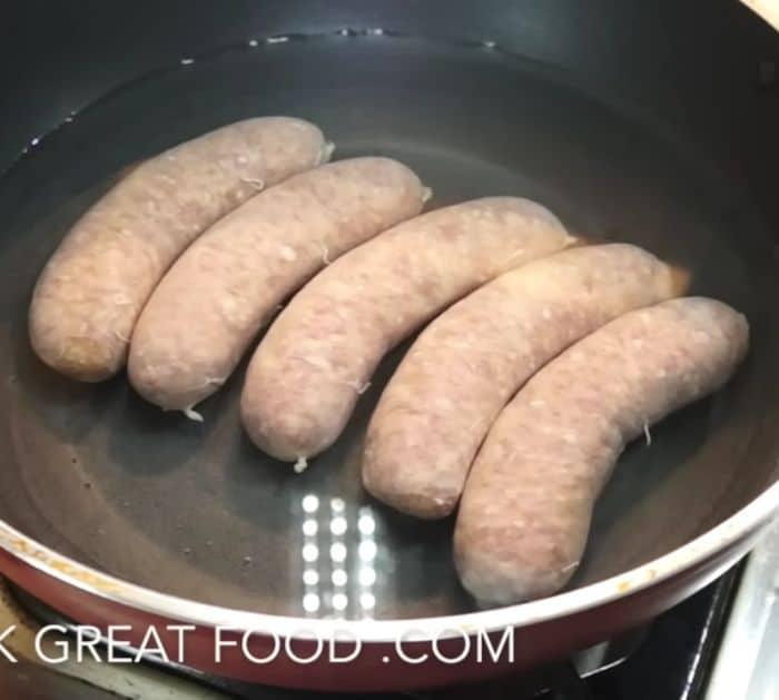 How to Cook Sausages Using Boil 'N Burn Method
