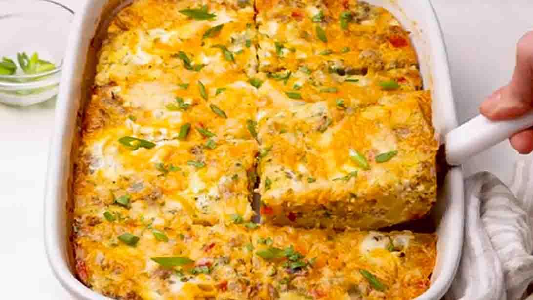 Hashbrown Breakfast Casserole with Sausage