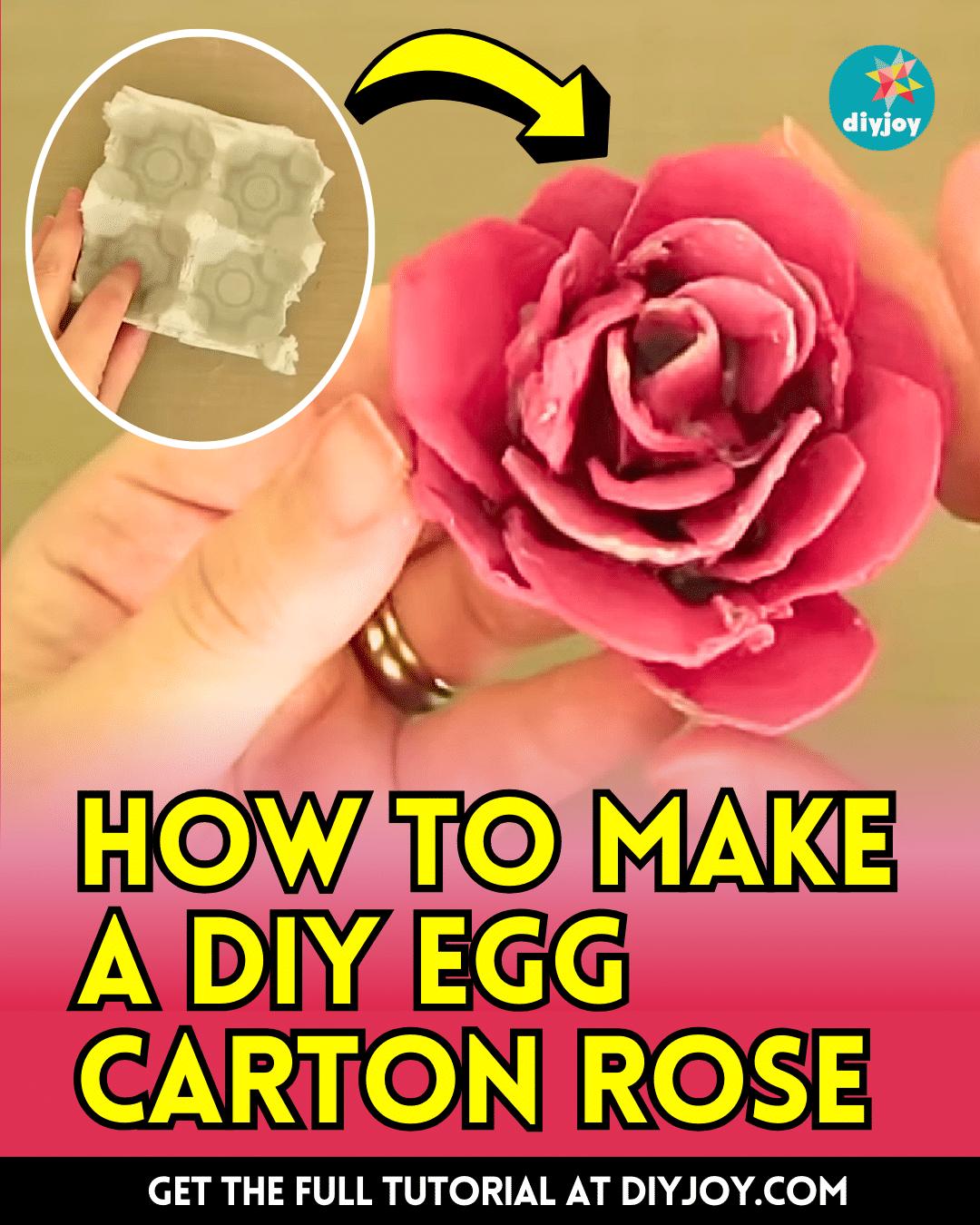 How To Make A DIY Egg Carton Rose