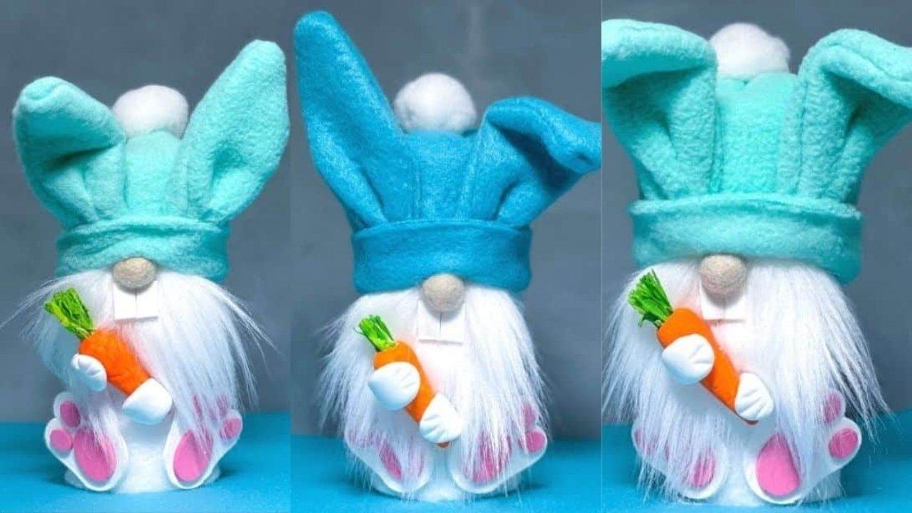 DIY Easter Bunny Gnome Treat Container Tutorial