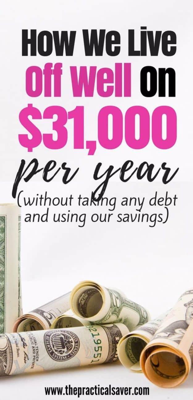Ways to Save Money in 2018 - Live Off Well On Under $31,000/Year - Easy Money Saving Ideas and Tips for Budgeting - Cool Idea for Budget Planning and Smart Financial Advice for Beg