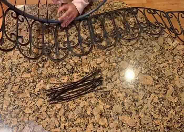 Assembling the DIY dollar tree outdoor chandelier