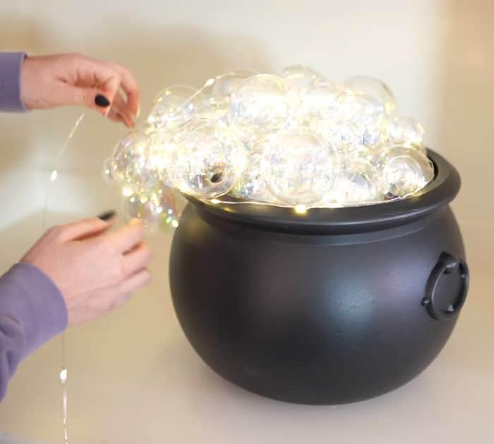 DIY Witch Cauldron Halloween Decor Tutorial