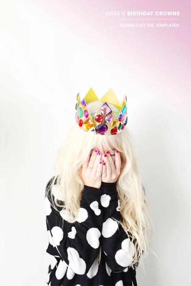 Birthday Crown Hat, quick enough to finish over a weekend and a clever way to reuse scraps you already have
