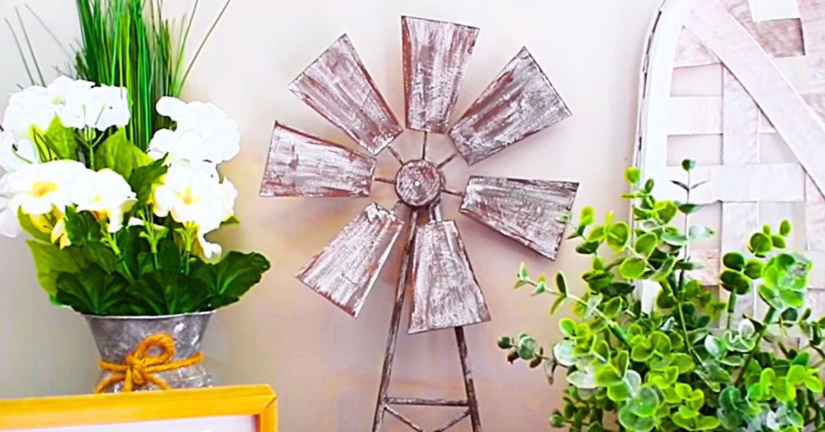 Dollar Tree DIY Farmhouse Windmill
