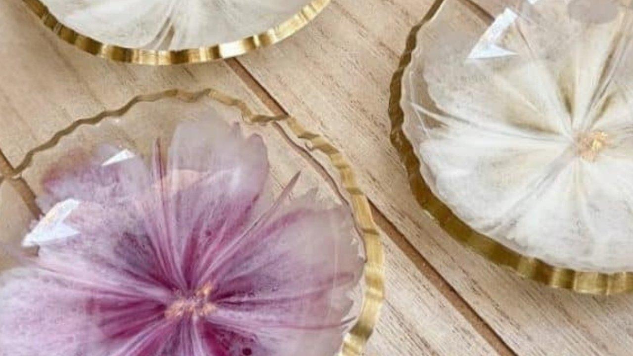 3D Flower Resin Trinket Bowls