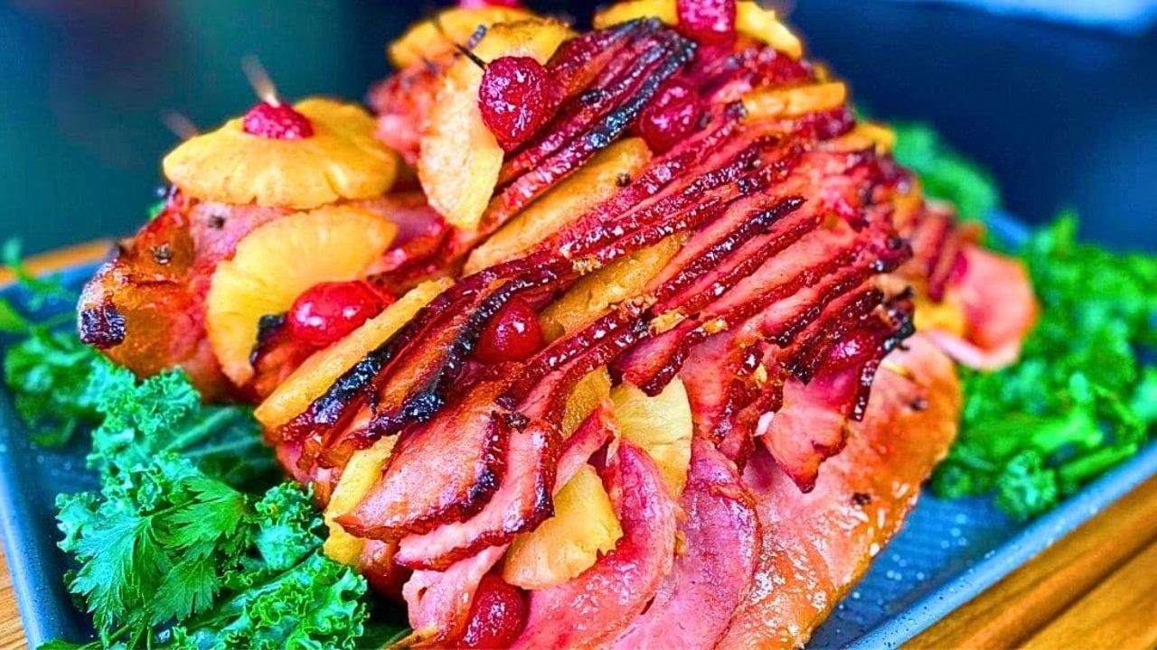 Easy Pineapple Honey Glazed Holiday Ham Recipe