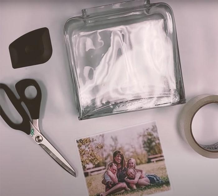 diy transfer on glass materials