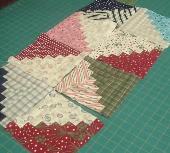 How To Make Log Cabin Quilt Block Using Honey Bun Strips