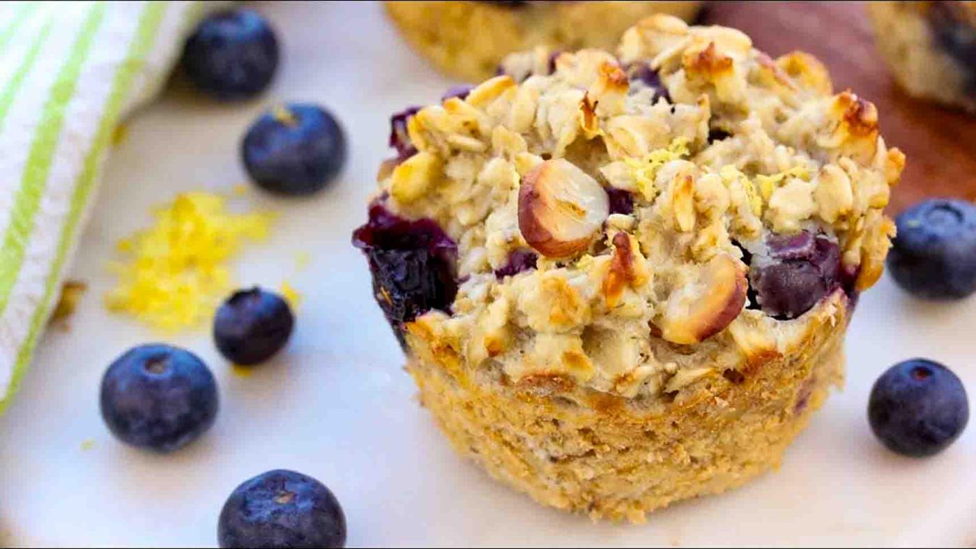 Blueberry Lemon Oatmeal Muffin Cups Recipe