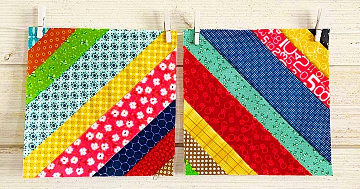 How To Make Easy Jelly Roll Strings Quilt Blocks