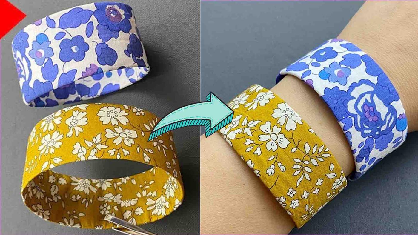 DIY Fabric Bracelet Using A Plastic Bottle