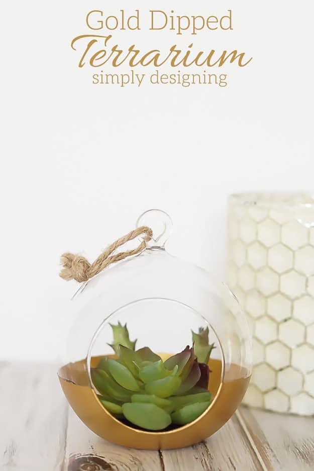 Gold Dipped Terrarium, quick enough to finish before nap time and a result that outshines anything mass produced
