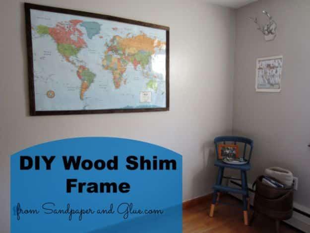DIY Wood Shim Frame, a reclaimed paper keepsake, easy to scale up for a full batch and a piece worth keeping out on display