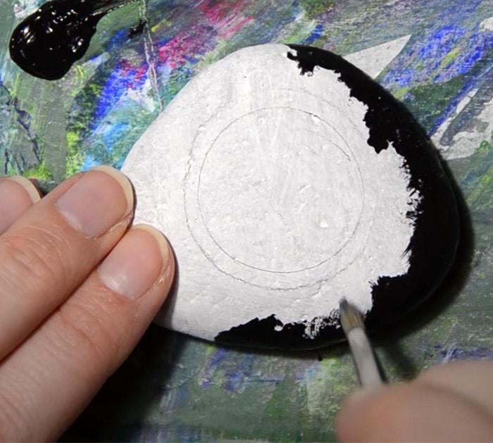 Steps for painting on rocks