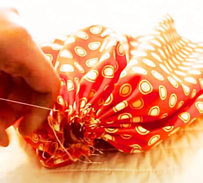 Sew A Fat Quarter Into A Decorative Pumpkin - DIY Autumn Home Furnishings - Get Ready For Fall