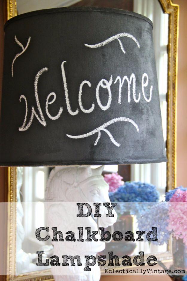 Chalkboard Lamp Shade, a project that looks far more advanced than it is and easy enough for a first try at home