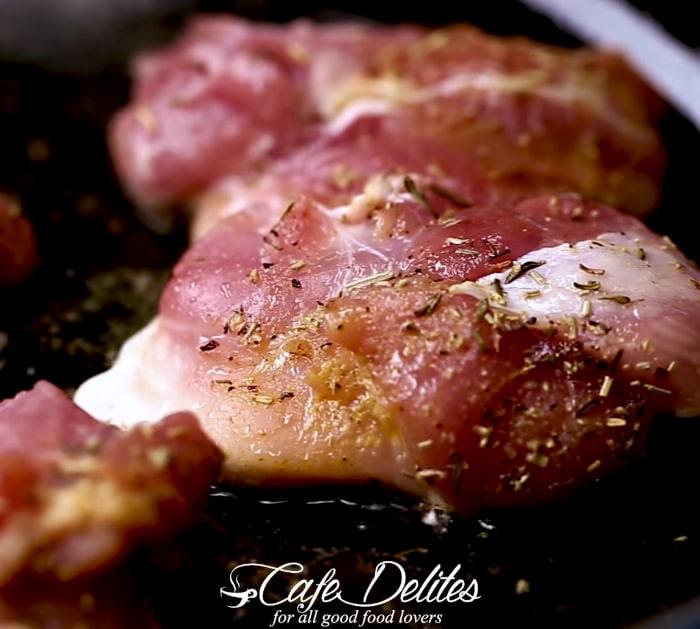 Easy To Make Skillet Garlic Mushroom Chicken Thighs