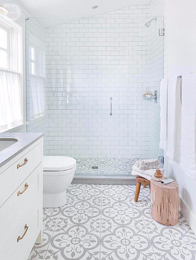 DIY Tile Ideas - Icelandic Spa Floor And Shower Scheme - Creative Crafts for Bathroom, Kitchen, Living Room, and Fireplace - Awesome Shower and Bathtub Ideas - Fun and Easy Home De