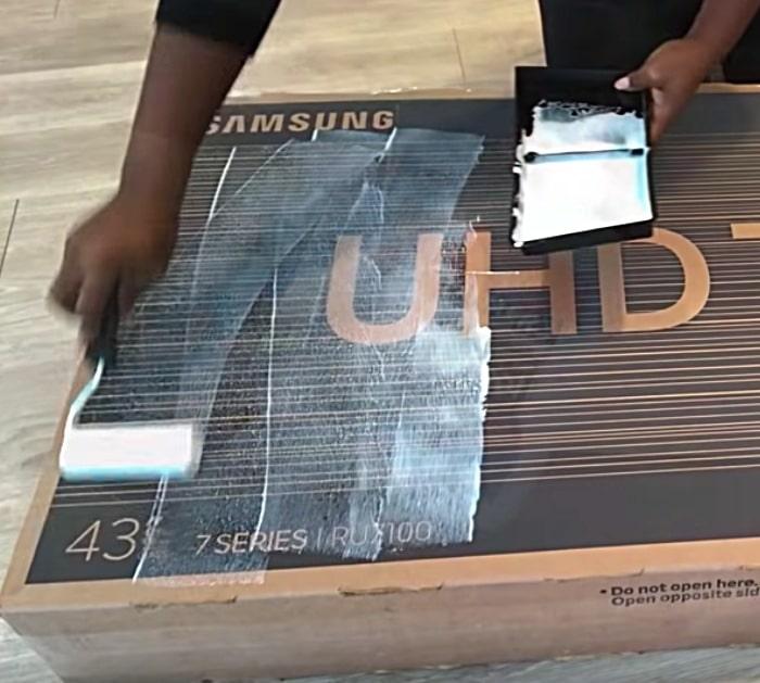 Make a DIY Daybed with storage out of a Samsung TV Box