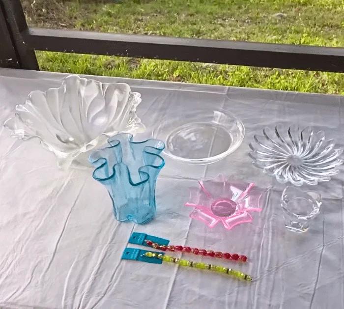 How to Make a Glassware Garden Flower
