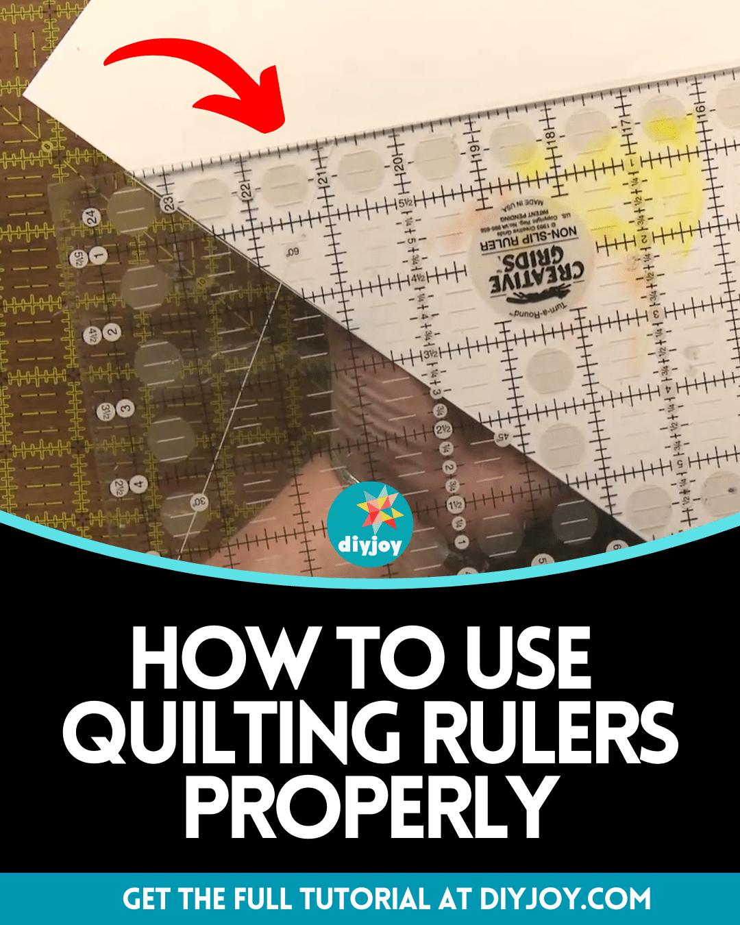 4 Tips on How to Use Quilting Rulers Properly