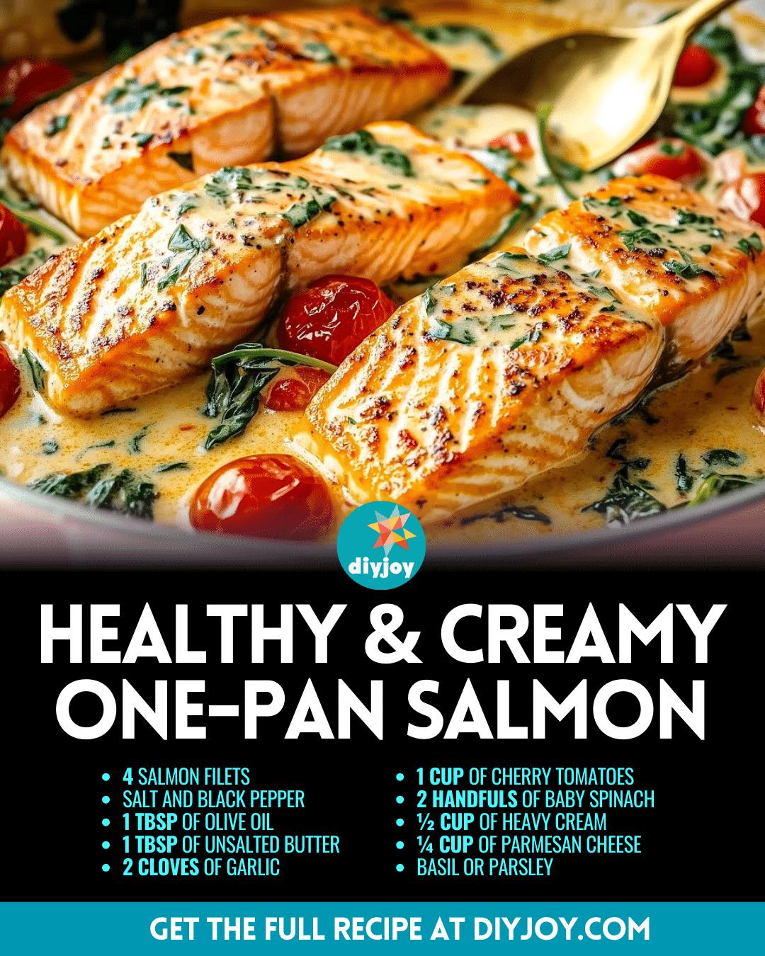 Healthy and Creamy One-Pan Salmon Recipe