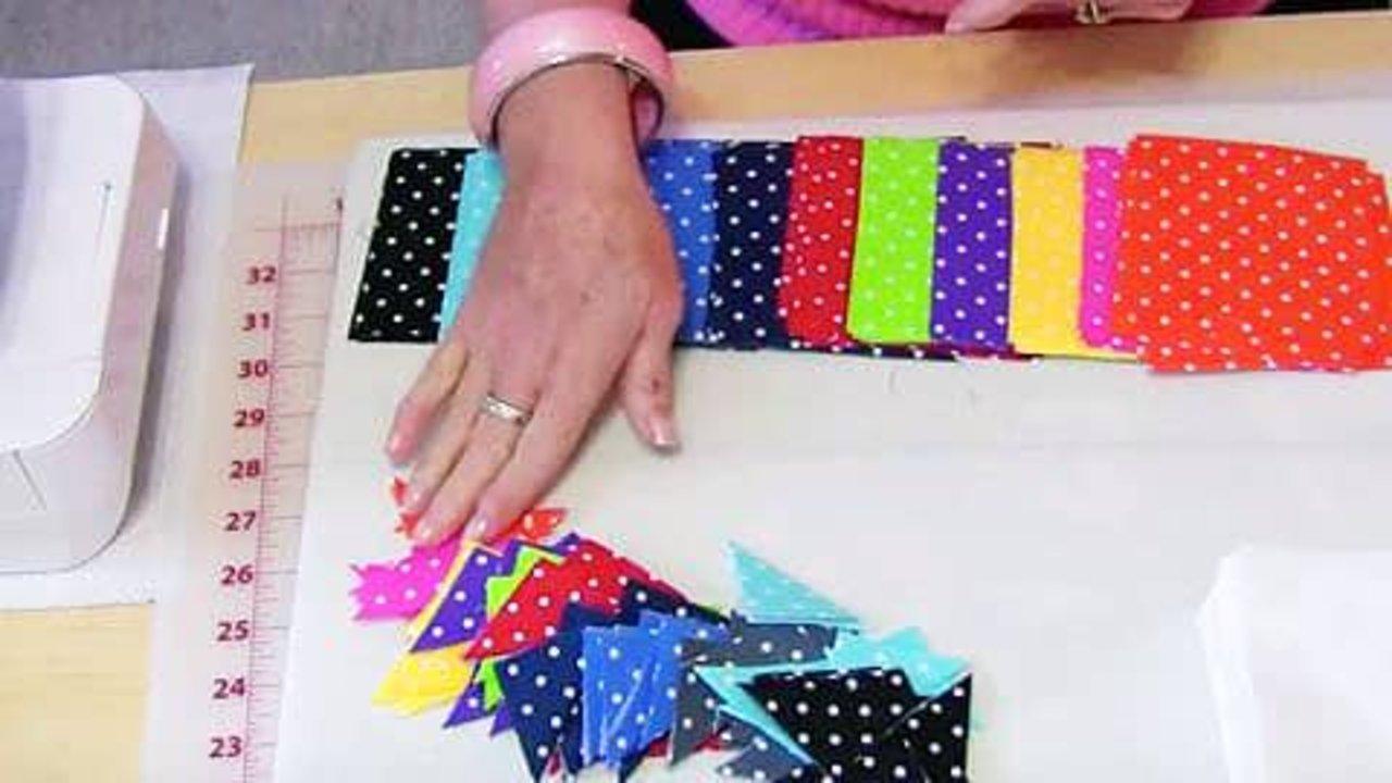 Iron 2″ Blocks Into Triangles To Make This Bowtie Quilt