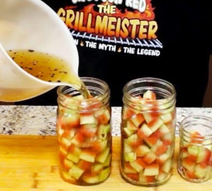 Make a Homemade Bron For Watermelon Rind Pickles That Don't Require A Canning Bath
