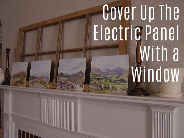 Cover Up The Electric Panel With A Window, a charming upcycled find, and charm that fits right into an existing room