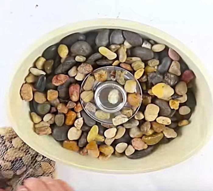 Learn to make a DIY Tabletop Fire Pit with materials from Dollar Tree