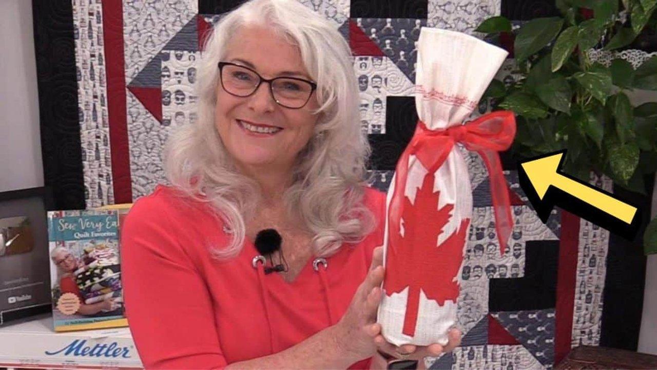 Simple Wine Bottle Gift Bag Sewing Tutorial