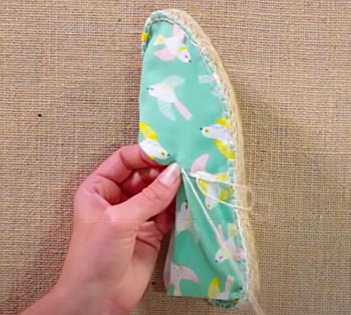 Sew The Canvas Espadrille Soe To The Jute Sole