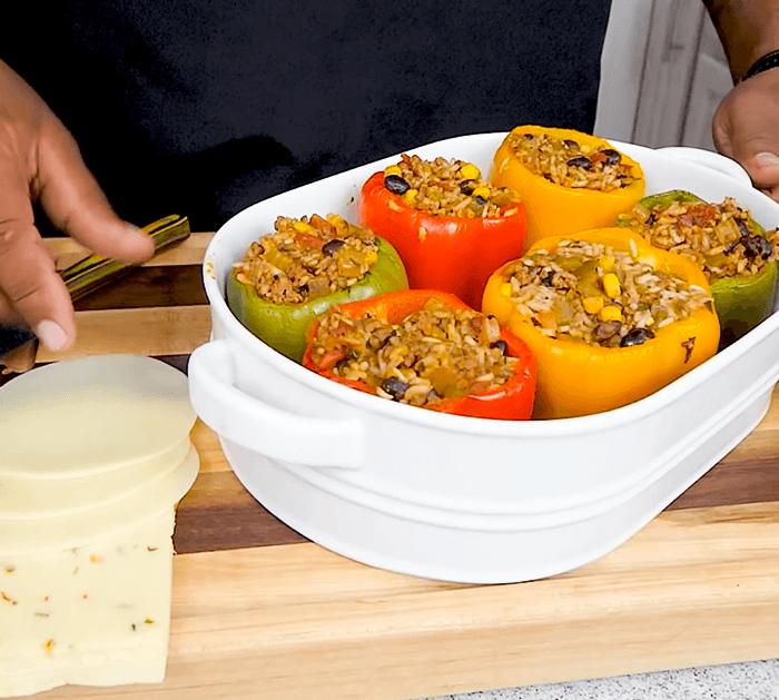 Southwestern Stuffed Bell Peppers Directions