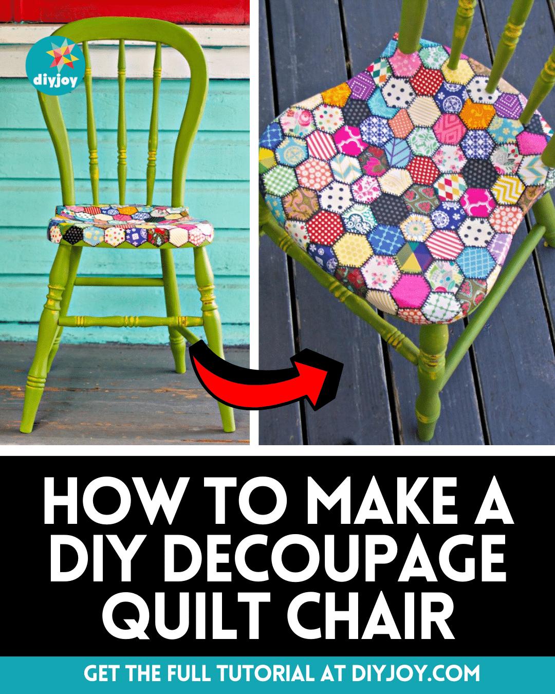 How To Make A DIY Decoupage Quilt Chair
