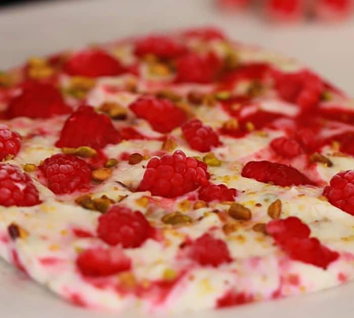 Raspberry Frozen Yogurt Bark Recipe