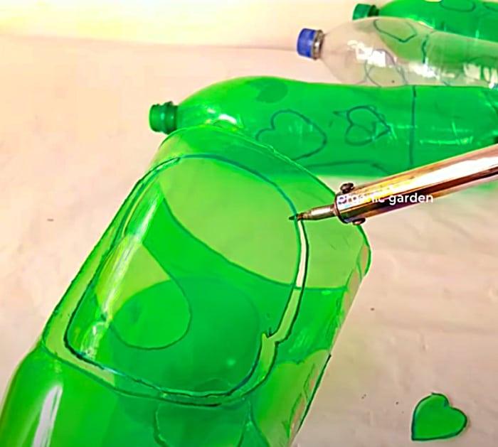 DIY farm animal planters from recycled water bottles