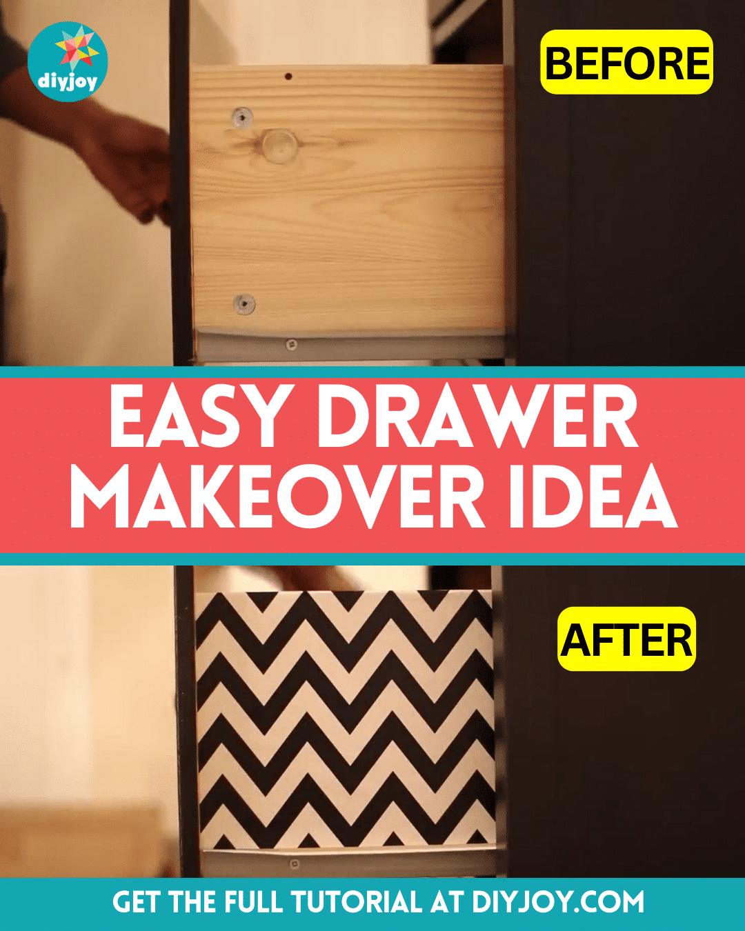 Easy DIY Patterned Drawer Makeover Tutorial