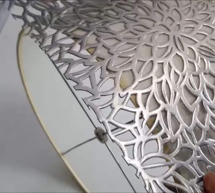 Lampshade Upgrade Using Placemats Project