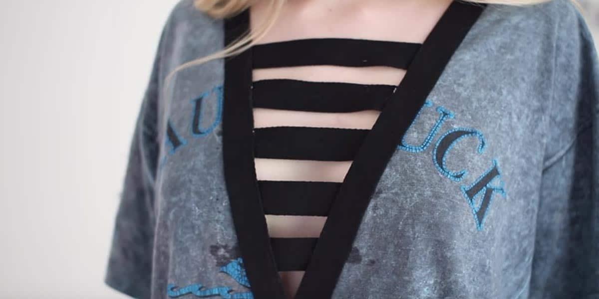 She Upcycles Her T-Shirts And Shows Us How To Do 5 Different Great Vintage T-Shirt Designs (Easy!)