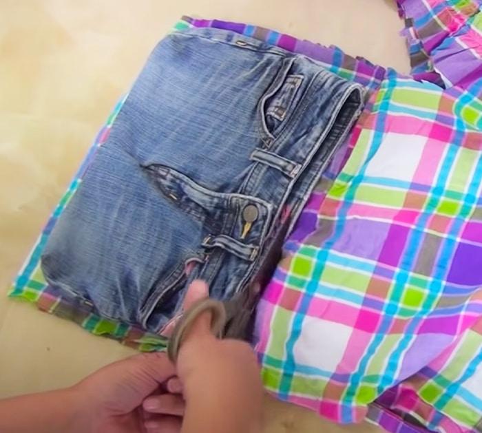 How To Make Boho Jeans Bag | DIY Sewing