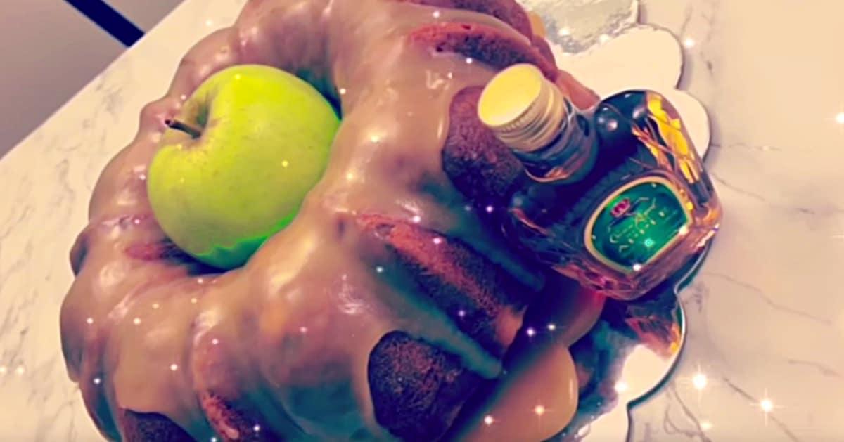 Crown Apple Bundt Cake With Caramel Rum Glaze Recipe