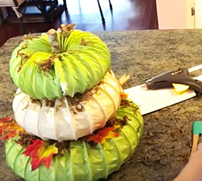 DIY Fall Pumpkin Crafts - Fall DEcor Ideas - Dryer Duct DIY