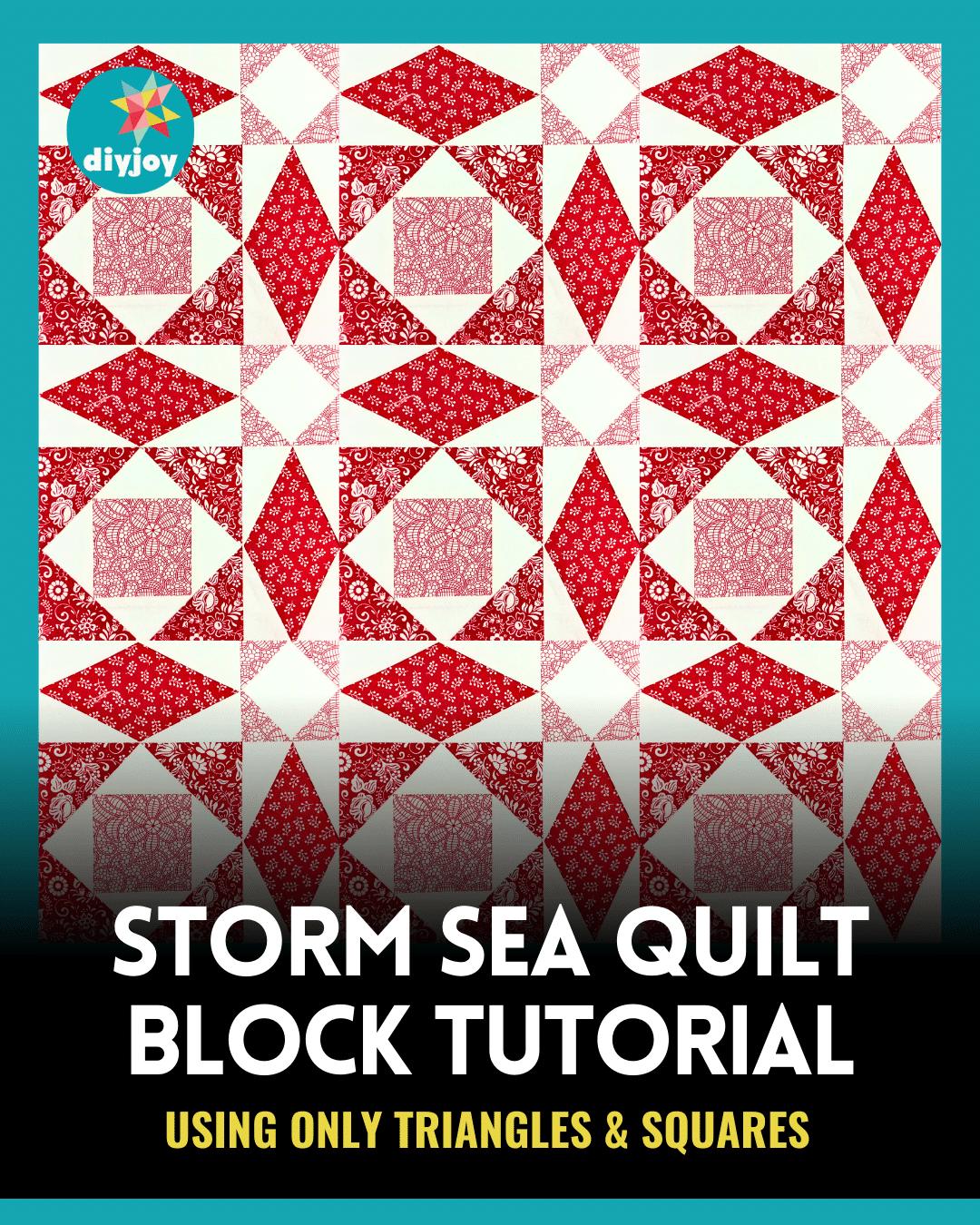 Quick & Easy Storm Sea Quilt Block Tutorial