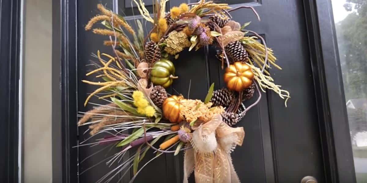 She Makes a Dramatic Dollar Tree Fall Wreath And It’s So Stunning!