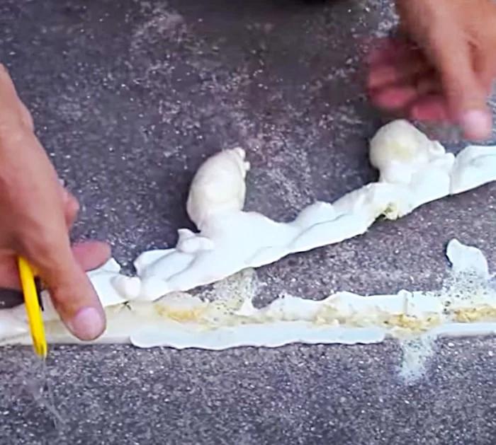 Fix cracks in concrete with landscaping foam