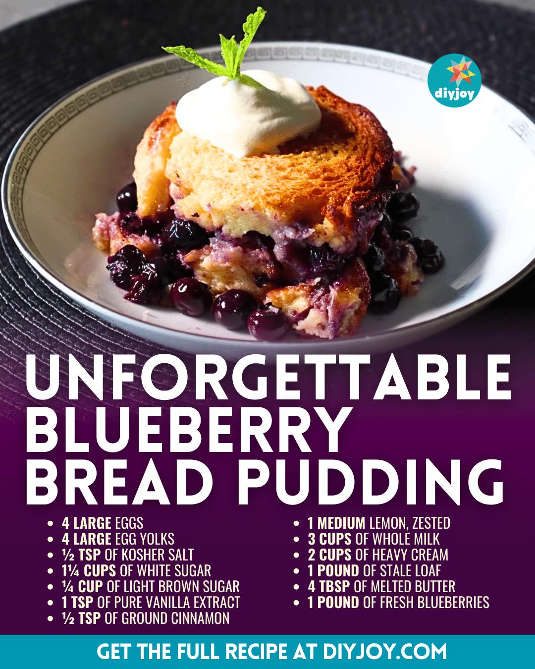 Unforgettable Blueberry Bread Pudding Recipe