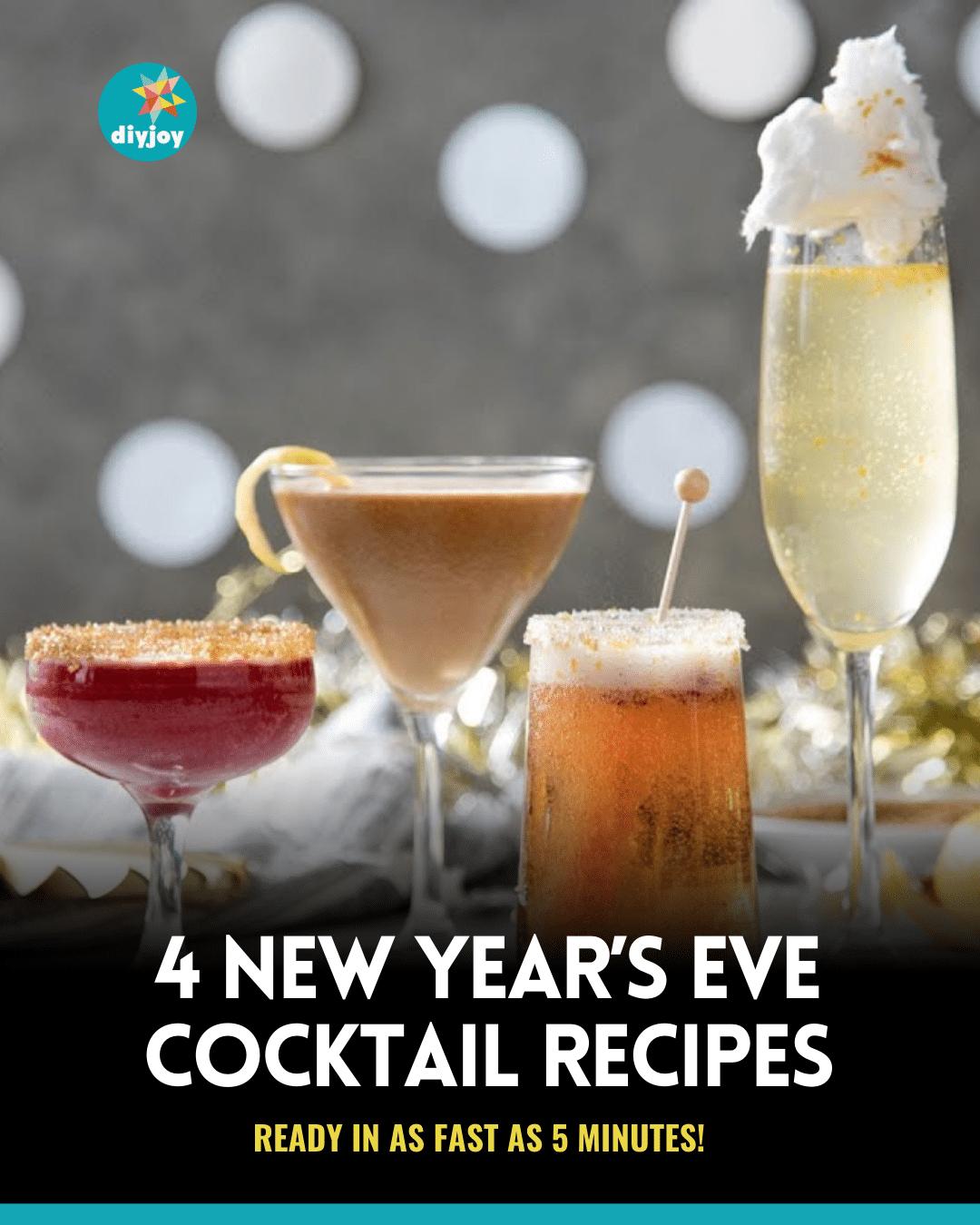 4 New Year’s Eve Cocktails In 5 Minutes!