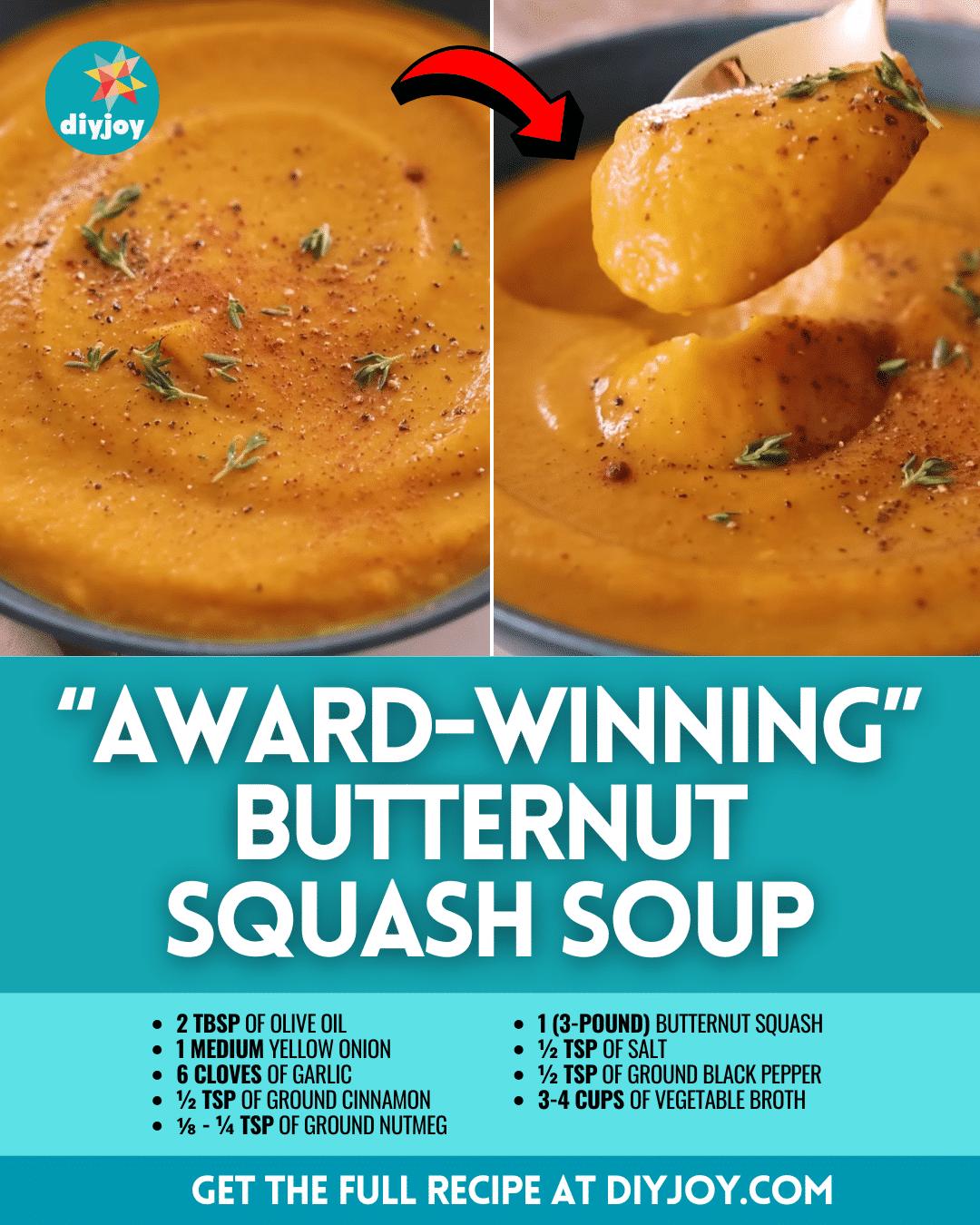 Award-Winning Butternut Squash Soup Recipe
