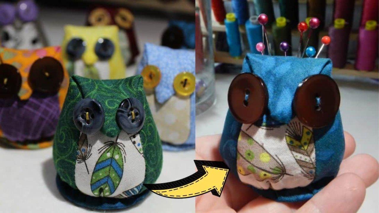 Simple Owl Pincushion Sewing Tutorial